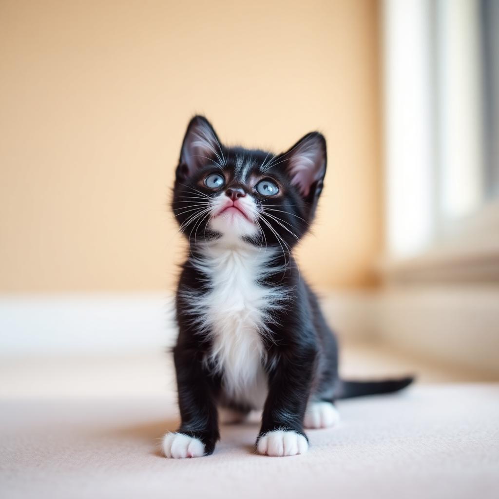 Oliver the Munchkin kitten with the The Patel Family family